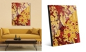 Creative Gallery Flaking Wall Caution in Yellow Red Abstract 16" x 20" Acrylic Wall Art Print